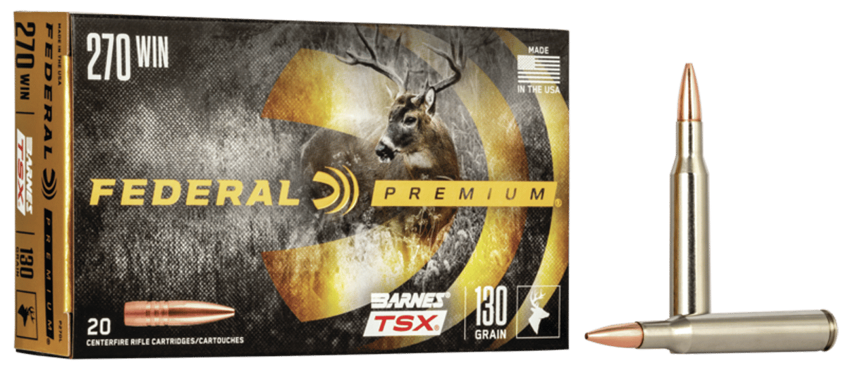 Federal P270L Premium 270Win 130gr Barnes TSX 20 Per Box/10 Case