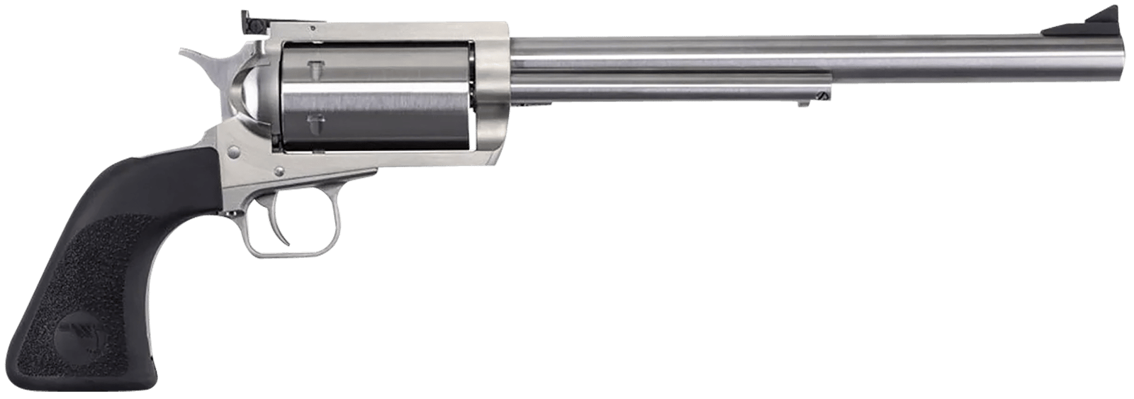 Magnum Research BFR360 BFR Extra Large 360 Buckhammer 6+1 Shot 10" Brushed Stainless Steel Barrel & Cylinder, Stainless Stainless Steel Frame, Black Rubber Grip, Exposed Hammer