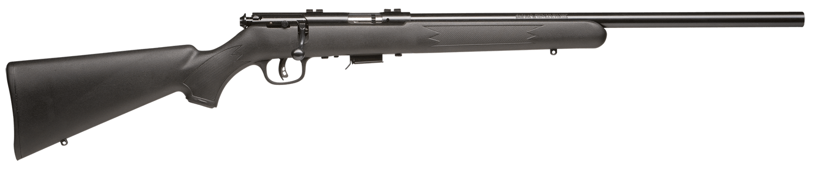 Savage Arms 96700 93R17 FV Full Size 17 HMR 5+1 21" Matte Blued Button-Rifled Carbon Steel Heavy Barrel, Matte Blued Carbon Steel Receiver, Factory-Installed Scope Bases, Matte Black Synthetic Stock,