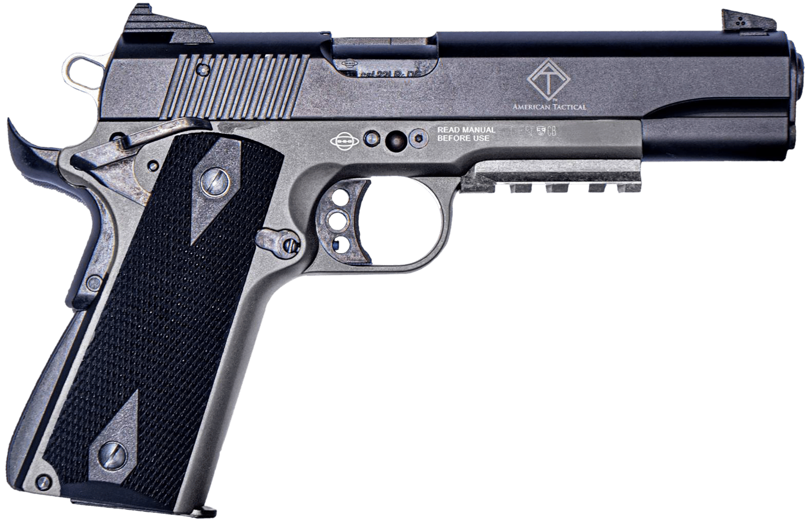 ATI GERG1911ADOPGR GSG 1911 22 LR 10+1 5" Black Steel Barrel, Black Parkerized Serrated Slide, Gray Polymer Grip