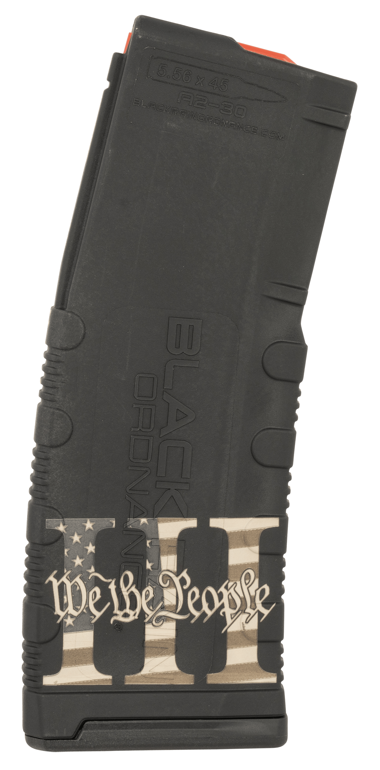 Black Rain Ordnance MAG303PERCENT Magazine 30rd 223 Rem/5.56 NATO We The People Engraving Fits AR-15 Platform