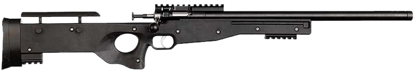 Crickett KSA2150-BLK Precision Full Size 22 LR Single Shot 16.10" Blued Threaded Bull Barrel, Blued Crickettinny Rail Steel Receiver, Black Synthetic Adj LOP Stock
