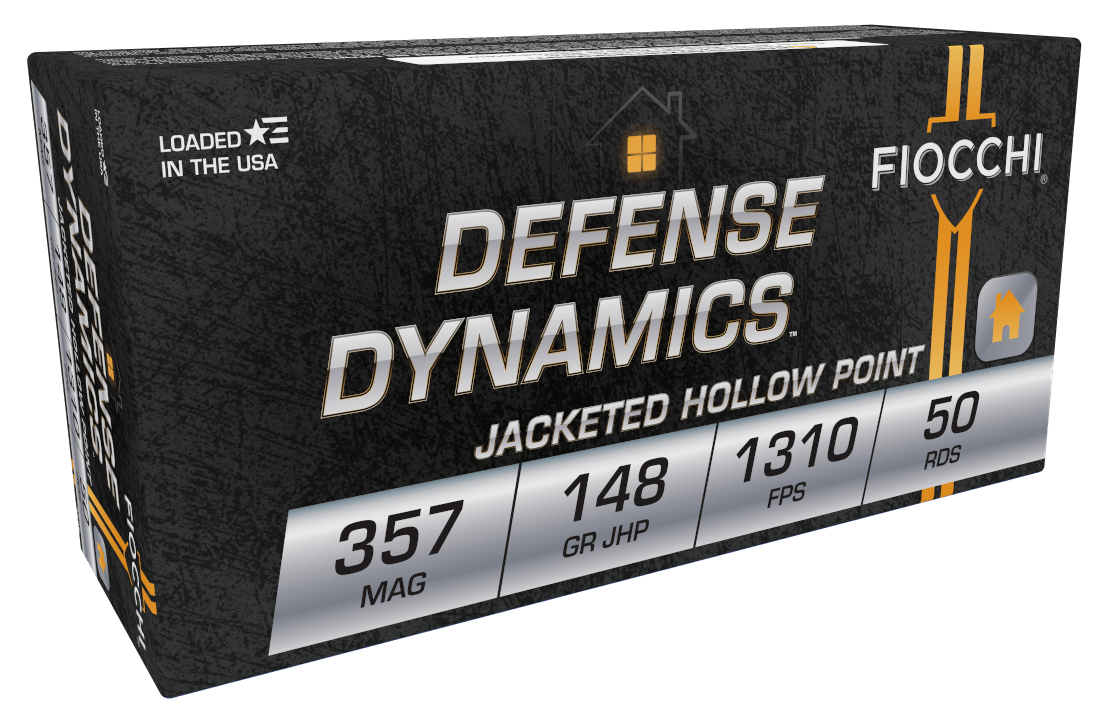 Fiocchi 357E Defense Dynamics 357Mag 148gr Jacketed Hollow Point 50 Per Box/20 Case