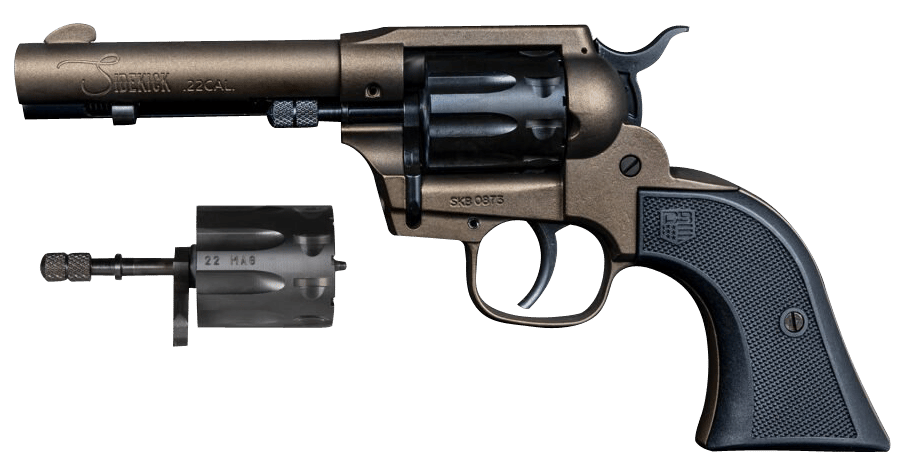 Diamondback DB0500A071 Sidekick 22 LR 22 WMR 9rd Shot 4.50" Midnight Bronze Midnight Bronze Zinc Alloy Midnight Bronze Cerakote Frame Black Cerakote Cylinder Black Polymer Grips