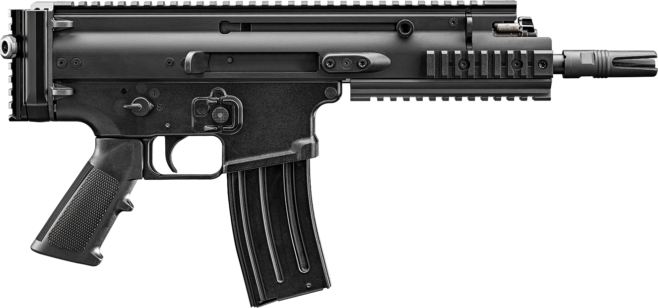 FN 38101244 SCAR 15P 5.56x45mm 10+1 7.50" Black Anodized Chrome Lined Steel Barrel, Black Anodized Aluminum Picatinny Rail Receiver, Black Polymer Grip, Ambidextrous