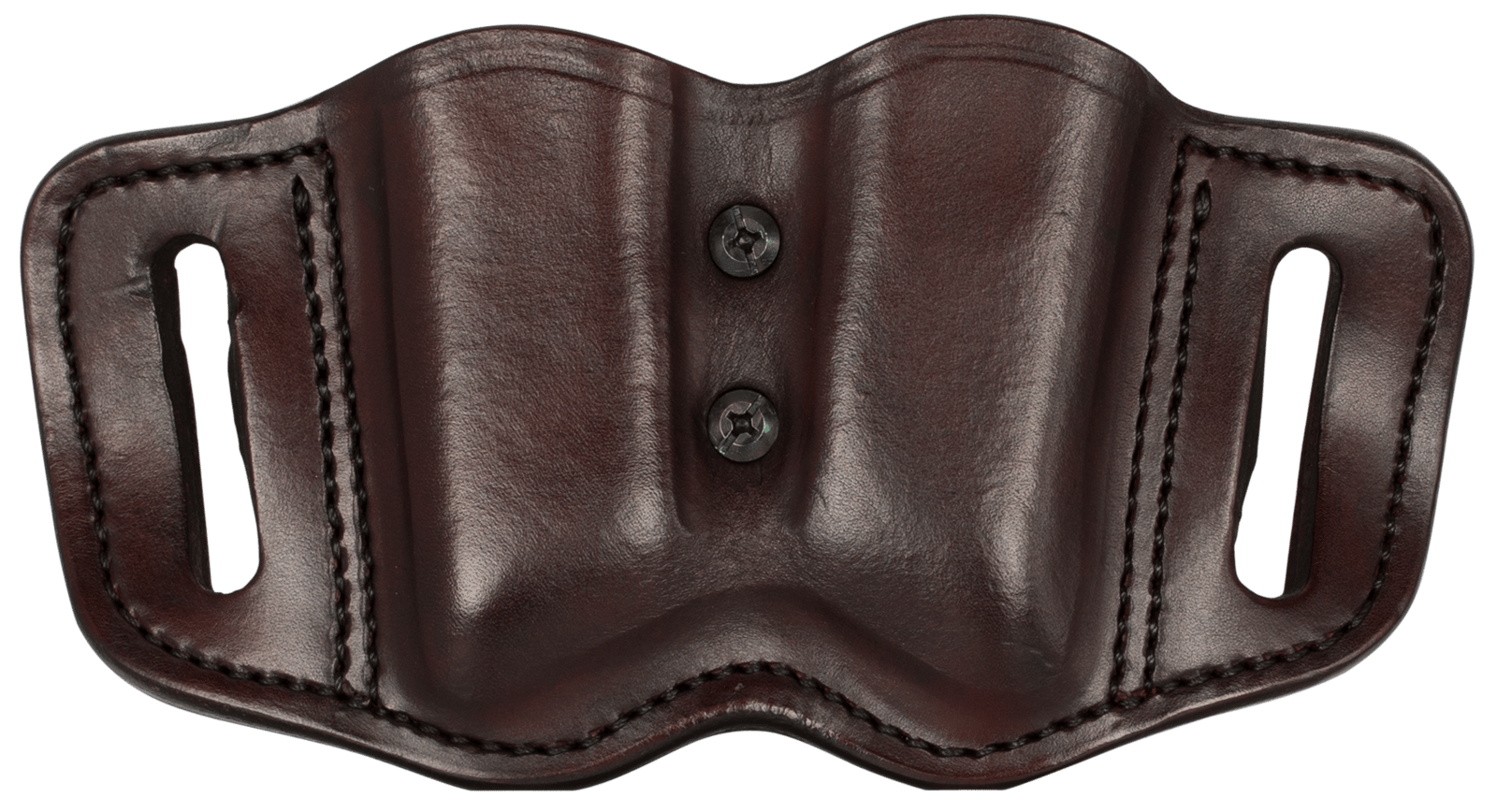 1791 Gunleather MAGF22SBRA MAG-F Double Mag Holster Signature Brown Leather Belt Slide Compatible w/ Double Stack Ambidextrous