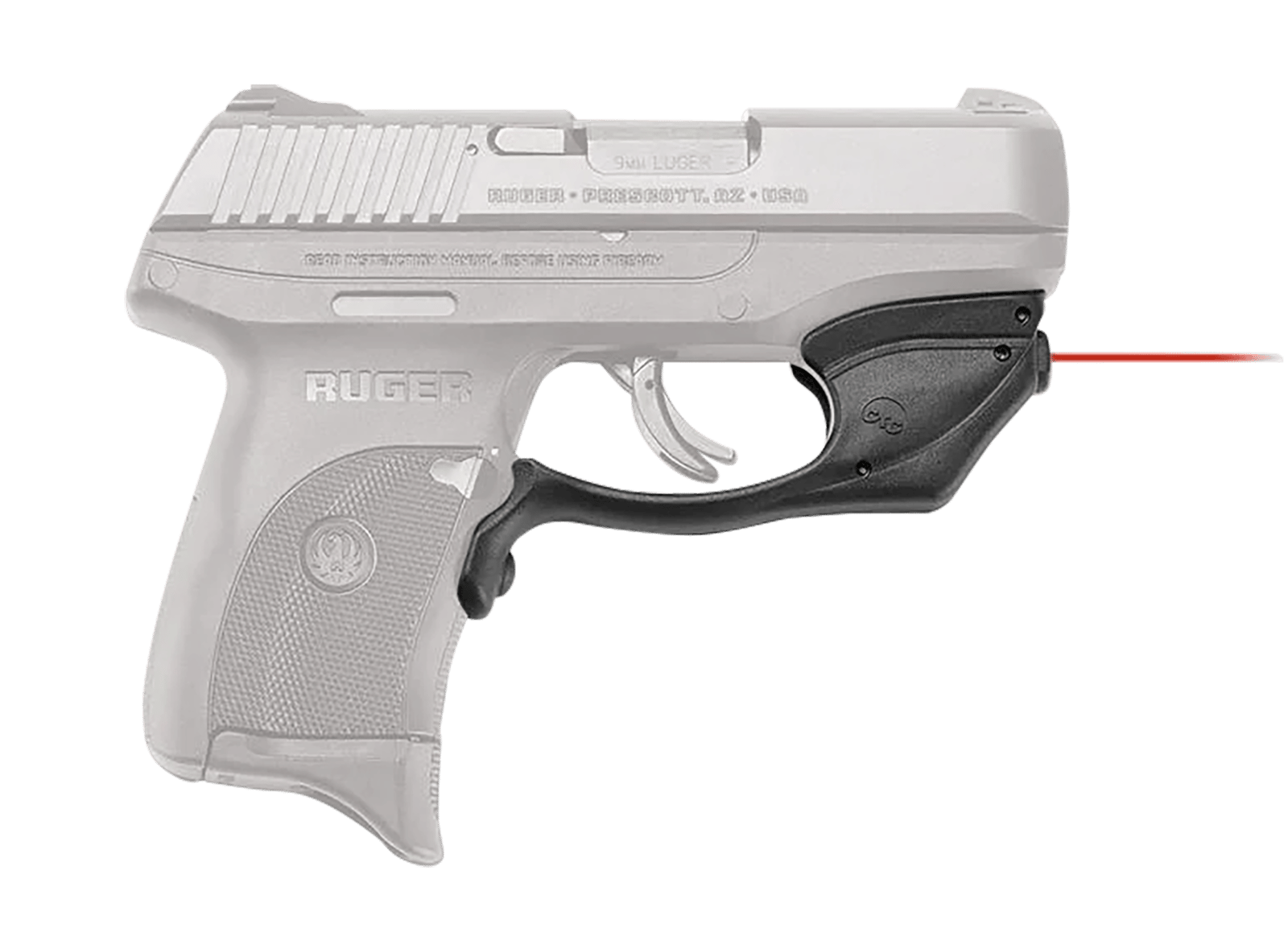 Crimson Trace 0178301 LG-416 Laserguard Black Red Laser Ruger EC9S/LC9/LC9S/LC380
