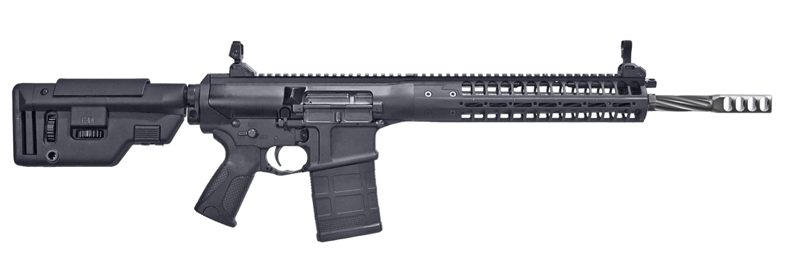 LWRC REPRMKIIR7BF16SC R.E.P.R. 7.62x51mm NATO 20+1 16.10" Black Nitride Spiral Fluted Barrel, Black Aluminum Receiver, Black Synthetic Magpul UBR Stock, Black Magpul+ Grip
