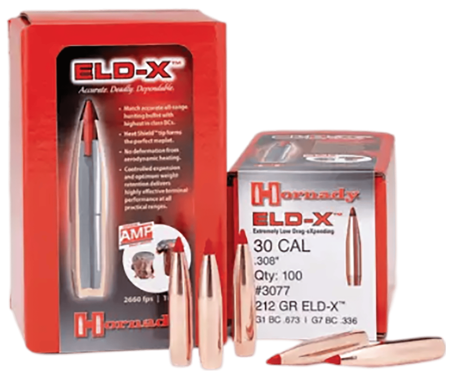 Hornady 30731 ELD Match 30 Cal .308 208 gr Extremely Low Drag Match 100 Per Box/ 15 Case