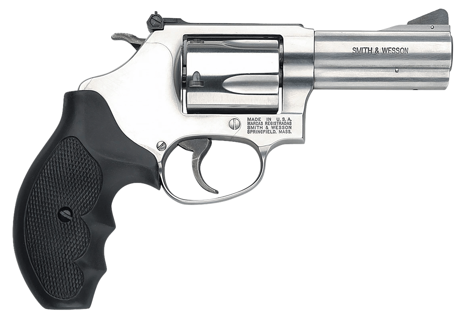 Smith & Wesson 162430 Model 60 357 Mag or 38 S&W Spl +P 5 Shot 3" Stainless Steel Barrel/Cylinder, Satin Stainless Steel J-Frame, Exposed Hammer, Polymer Grip