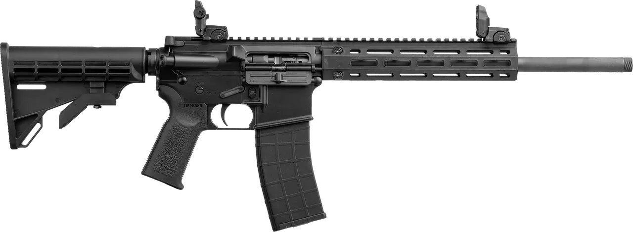Tippmann Arms A101220 M4 LTE MSR 22 LR 25+1 16" Black Parkerized Threaded Barrel, Matte Black Aluminum Receiver w/Picatinny Rail, M-LOK Handguard, Black Adj CAR15 Polymer Stock, Black Gen2 Grip, Right