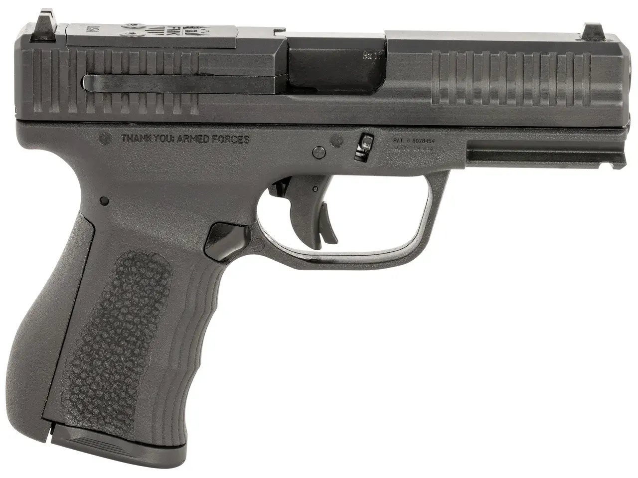 FMK FMKG49BSS G3 9mm Luger 14+1 4" Stainless Steel Barrel, Black Optic Cut/Serrated Carbon Steel Slide, Black Polymer Frame w/Picatinny Rail, Black Backstrap Grip