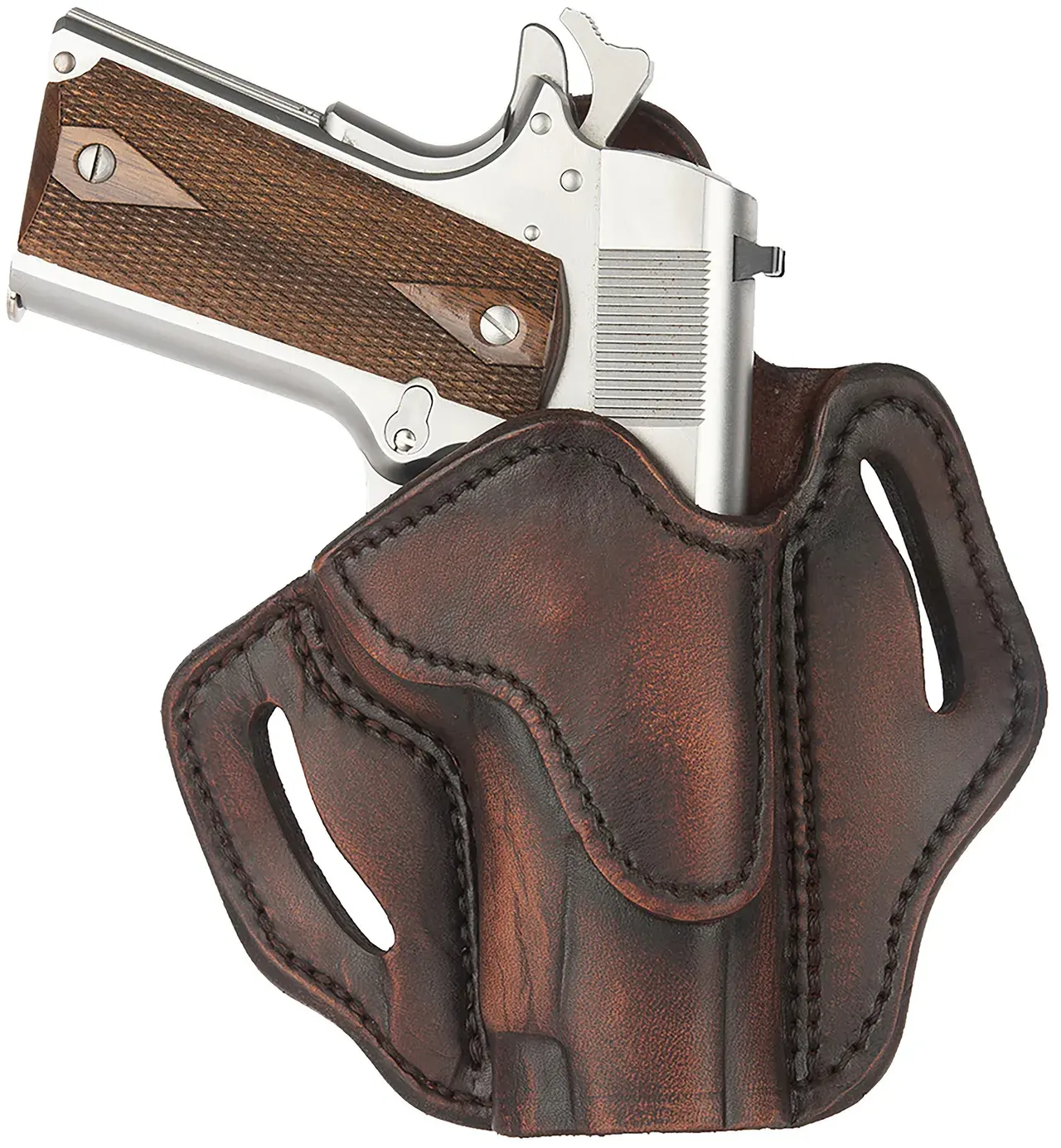 1791 Gunleather ORBH1SVTGR BH1 Optic Ready OWB Vintage Leather Belt Slide Fits 4-5" 1911 Right Hand
