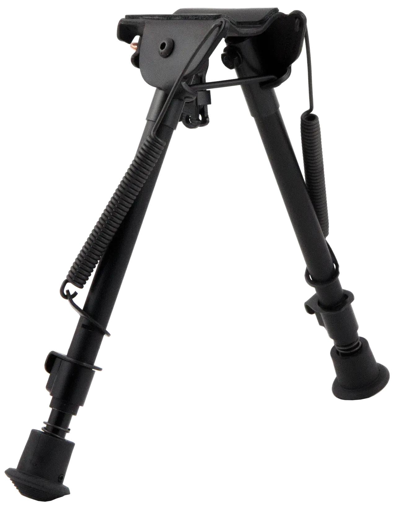 Harris Bipods LM1A2 Non-Swivel L Swivel Stud, 9-13", Black Steel/Aluminum, Notched Legs, Rubber Feet