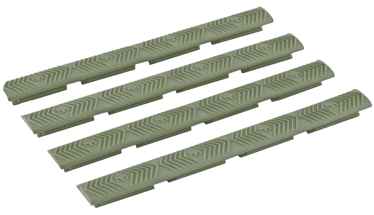 Ergo 4332OD WedgeLok Slot Cover OD Green Rubber, 7 Slot Low Profile w/Aggressive Texture 4 Per Pack