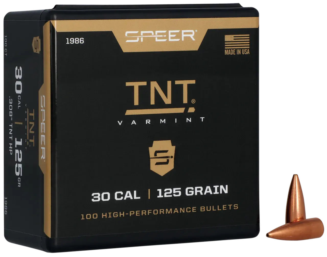 Speer 1986 TNT 30Cal 125gr Jacketed Hollow Point 100 Per Box/5 Case