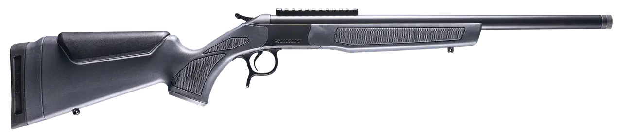 CVA CR4434 Scout 223 Rem 1rd 20" Blued Threaded Barrel, Blued Picatinny Rail Receiver, Fixed Stealth Gray Synthetic Stock