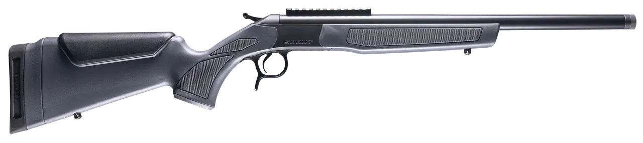 CVA CR4441 Scout 400 Legend 1rd 20" Blued Threaded Barrel, Blued Picatinny Rail Receiver, Stealth Gray Fixed Synthetic Stock