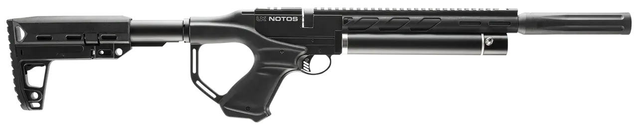 Umarex USA 2254847 Notos 22 Pellet 7rd Shot Rotary Mag, 700 fps, Black, Adj. Stock, 3 Baffle SilencAir Muzzle Device