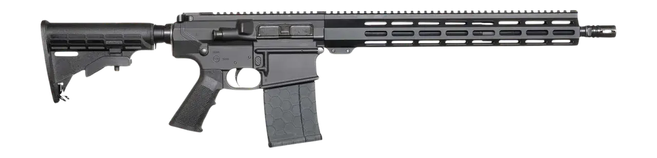 Andro Corp Industries 30816DBFORGED ACI-10 Divergent 308 Win 20+1 16" Black Nitride Threaded Barrel, Black Cerakote Aluminum Receiver w/Picatinny Rail, M-LOK Handguard, M4 Black Polymer Stock, A2 Grip