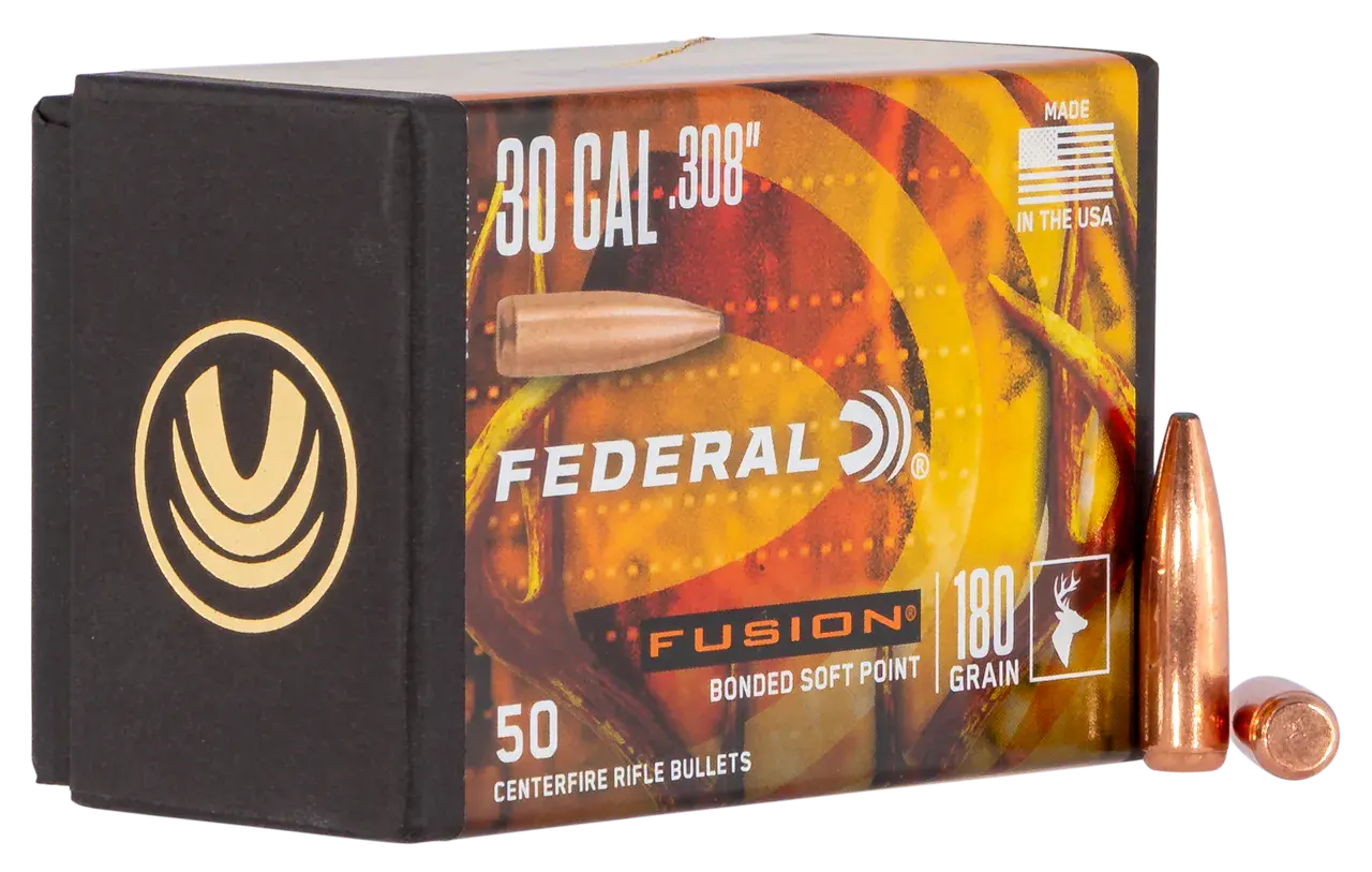 Federal FB308F4 Fusion Component 30 Cal .308 180 gr Fusion Soft Point 50 Per Box/ 4 Case
