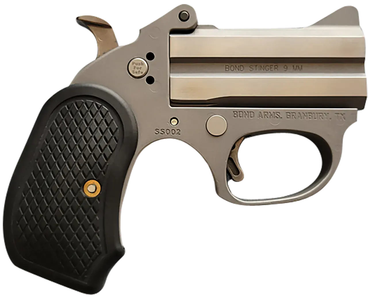 Bond Arms BAHB Honey B Stinger RS 22 LR 2rd Shot 3" Matte Stainless Steel Frame Black Extended B6 Resin Grips Right Hand
