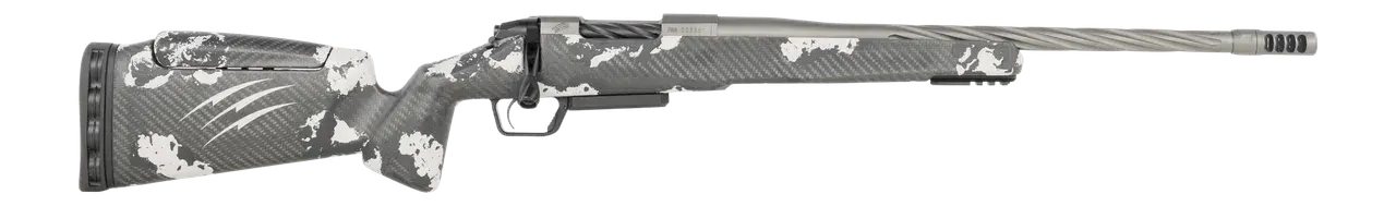 Fierce Firearms RIVSSX7PRC22GP Twisted Rival XP 2.0 7mm PRC 3+1 22" Glacier Cerakote Spiral Fluted Threaded Barrel, Stainless Steel Drilled & Tapped Receiver, Arca Rail Forend, Phantom Camo Push Butto