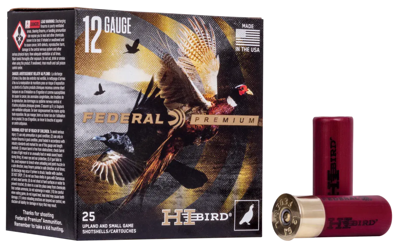 Federal HVF128 Premium Hi-Bird 12Gauge 2.75" 1 1/8oz 8Shot 25 Per Box/10 Case