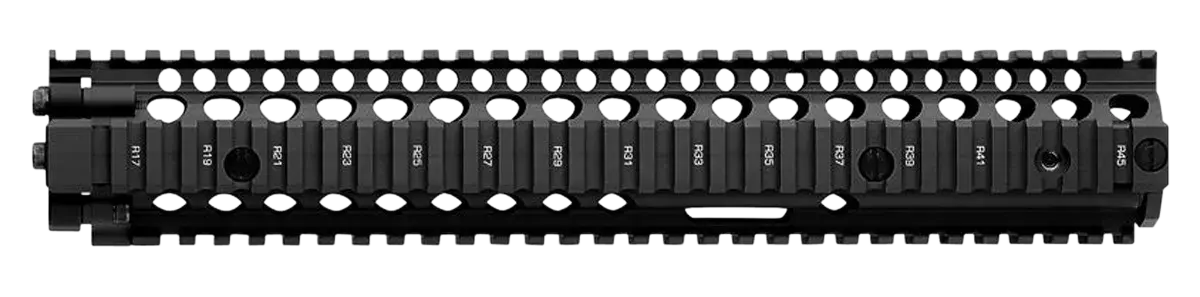 Daniel Defense 0100408001006 M4A1 RIS II Handguard 12.25" 2-Piece, Free-Floating Style Made of 6061-T6 Aluminum with Black Anodized Finish & Picatinny Rail for AR-15
