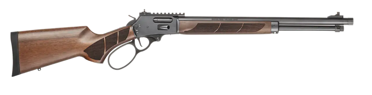 Smith & Wesson 1854 1854 America 250 Limited Edition 44 Rem Mag 9+1 19.25" Black Armornite Threaded Barrel, Engraved Black Armornite Stainless Steel Receiver w/Picatinny Rail, Walnut Forearm & Fixed S