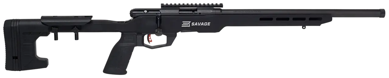 Savage Arms 70848 B Series Precision Full Size 17 HMR 10+1 18" Black Heavy Threaded Barrel, Matte Black Picatinny Rail Carbon Steel Receiver, Matte Black Aluminum MDT ACC Chassis, Black Polymer Grips