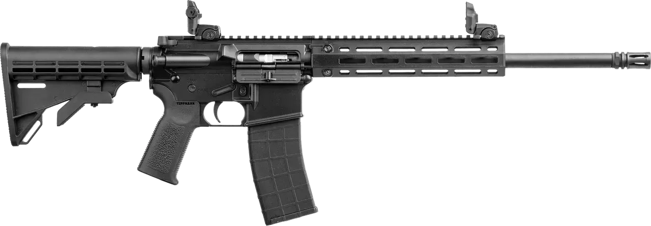 Tippmann Arms A101034 M4 Pro MSR 22 LR 25+1 16" Black Parkerized Threaded Barrel, Matte Black Aluminum Receiver w/Picatinny Rail, M-LOK Handguard, Black Adj CAR15 Polymer Stock, Black Gen2 Grip, Right