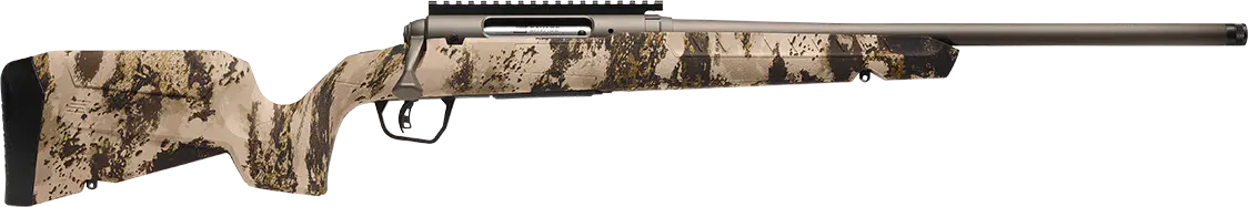 Savage Arms 32341 Axis 2 Pro Compact 308 Win 4+1 20" Gun Metal Bronze Cerakote Heavy Sporter Threaded Barrel & Picatinny Rail Carbon Steel Receiver, Fixed Western Camo Synthetic Stock, Right Hand