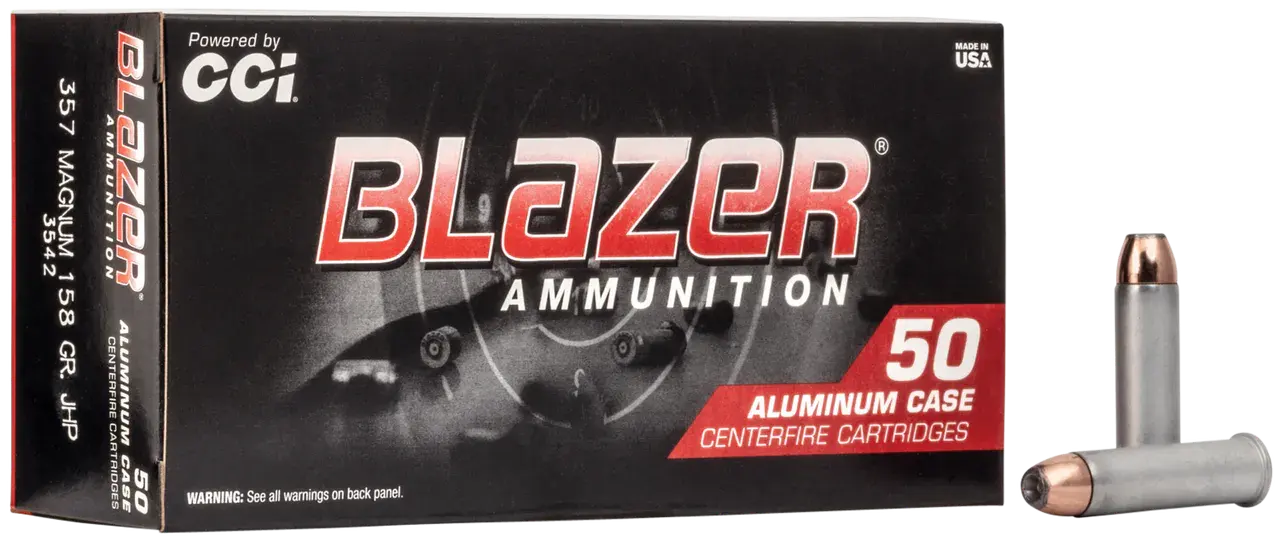 CCI 3542 Blazer Handgun 357Mag 158gr Jacket Hollow Point 50 Per Box/20 Case