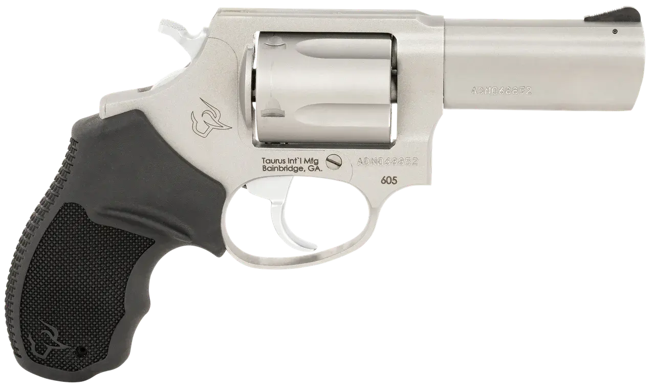 Taurus 2-605P39 605 T.O.R.O. Small Frame 38 Special +P/357 Mag 5 Shot 3" Stainless Steel Barrel, Frame & Cylinder, Black Rubber Grip, Transfer Bar Safety, Optic Mount For Micro Red Dot