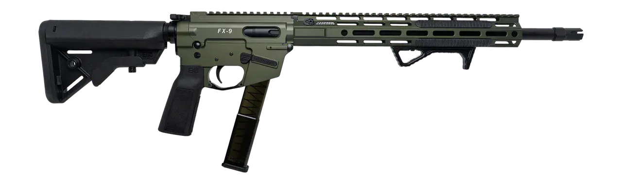 Freedom Ordance FX9R16E-ODG FX9R Elite 9mm Luger 16" Black Nitride Barrel, OD Green Anodized Aluminum Receiver w/Picatinny Rail Black B5 Bravo Polymer Stock, B5 P Type Grip