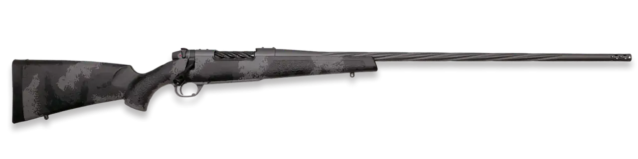 Weatherby Mark V Live Wild 25 Creedmoor 4+1 22" Carbon Gray Cerakote Fluted Threaded Barrel, Carbon Gray Cerakote Drilled & Tapped Steel Receiver Fixed Black w/Gray Accents Polymer Stock, Right Hand
