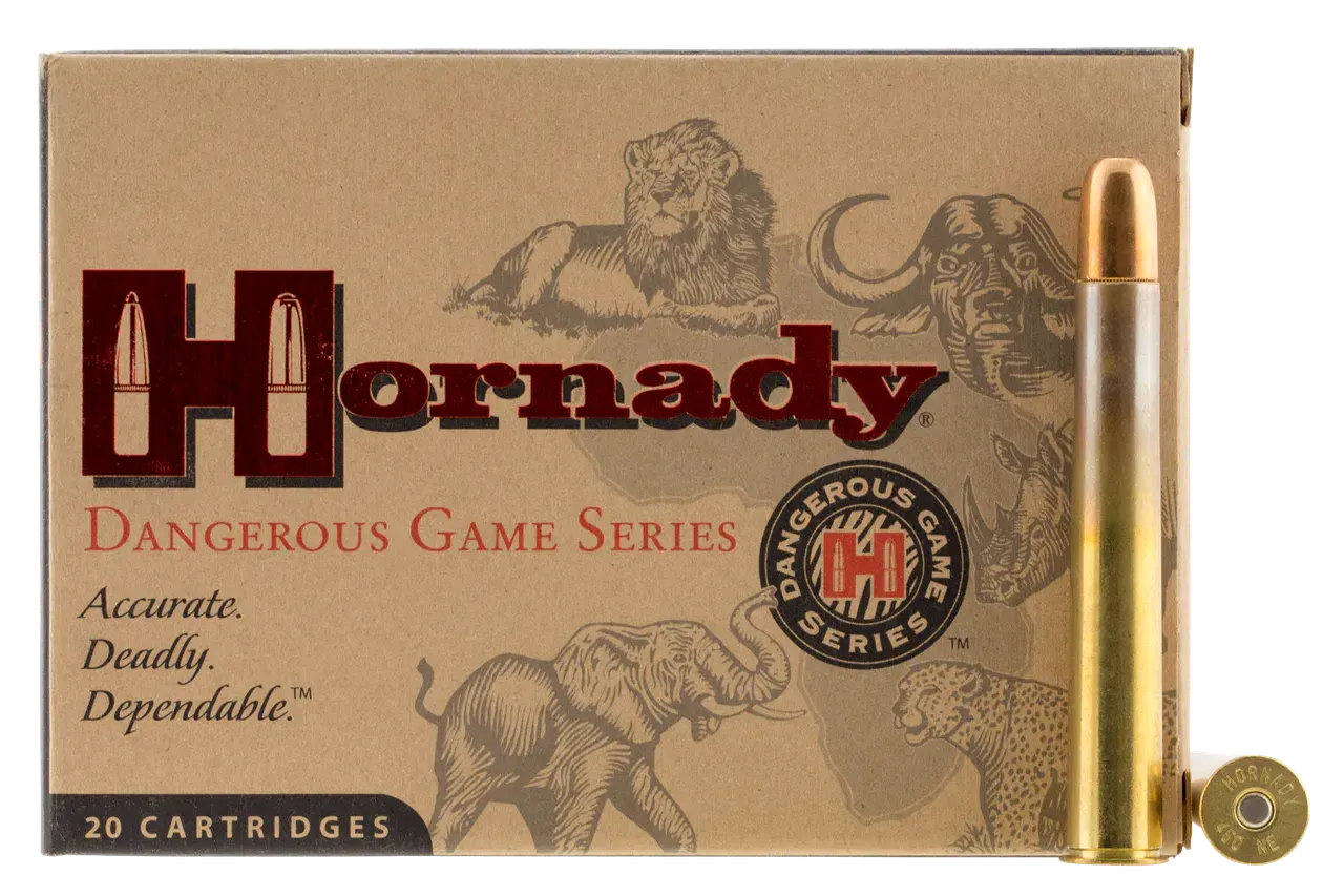Hornady 8264 Dangerous Game 470NitroExpress 500gr Dangerous Game Solid 20 Per Box/6 Case