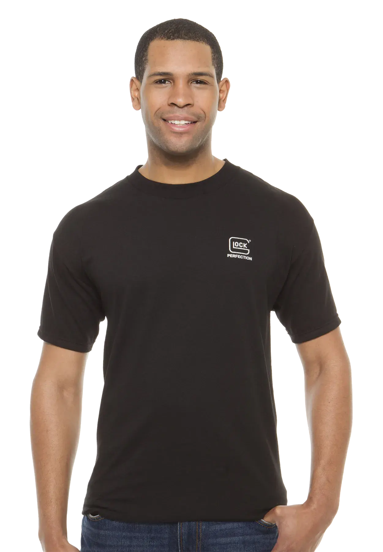 Glock AA11002 Perfection Black Pre-Shrunk Cotton Short Sleeve XL