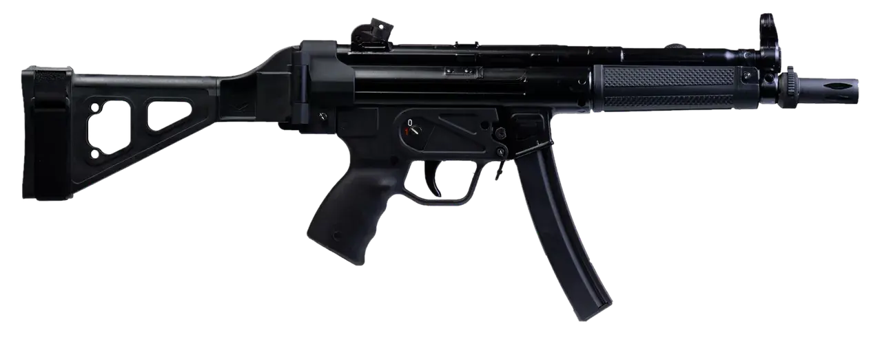 Century Arms HG6034SB-N AP5 P 9mm Luger 30+1 9" Black Threaded Barrel, Black Synthetic SB Tactical Brace, Black Polymer Pistol Grip