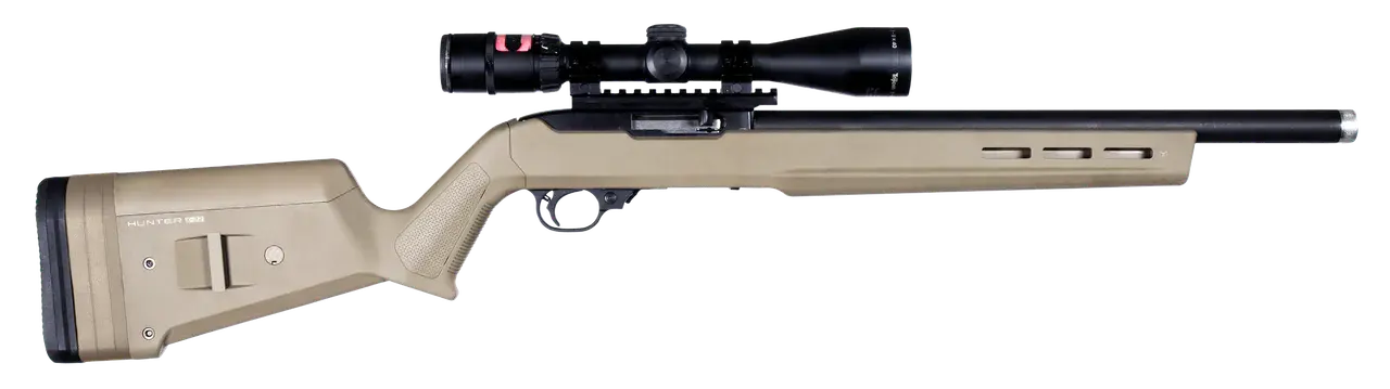 Magpul MAG548-FDE Hunter X-22 Stock Fixed Adjustable Comb Flat Dark Earth Synthetic for Ruger 10/22