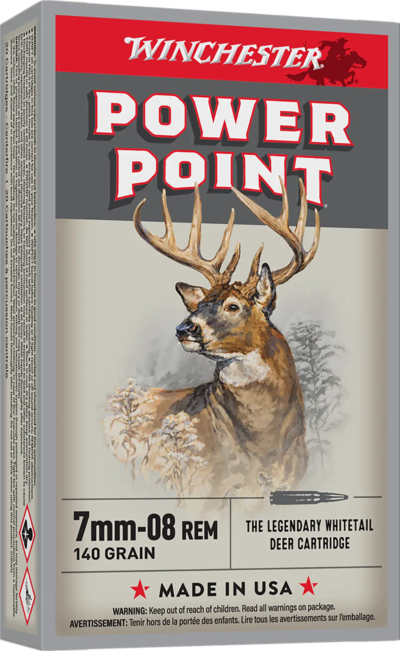 Winchester Ammo X708 Power-Point 7mm-08Rem 140gr 20 Per Box/10 Case