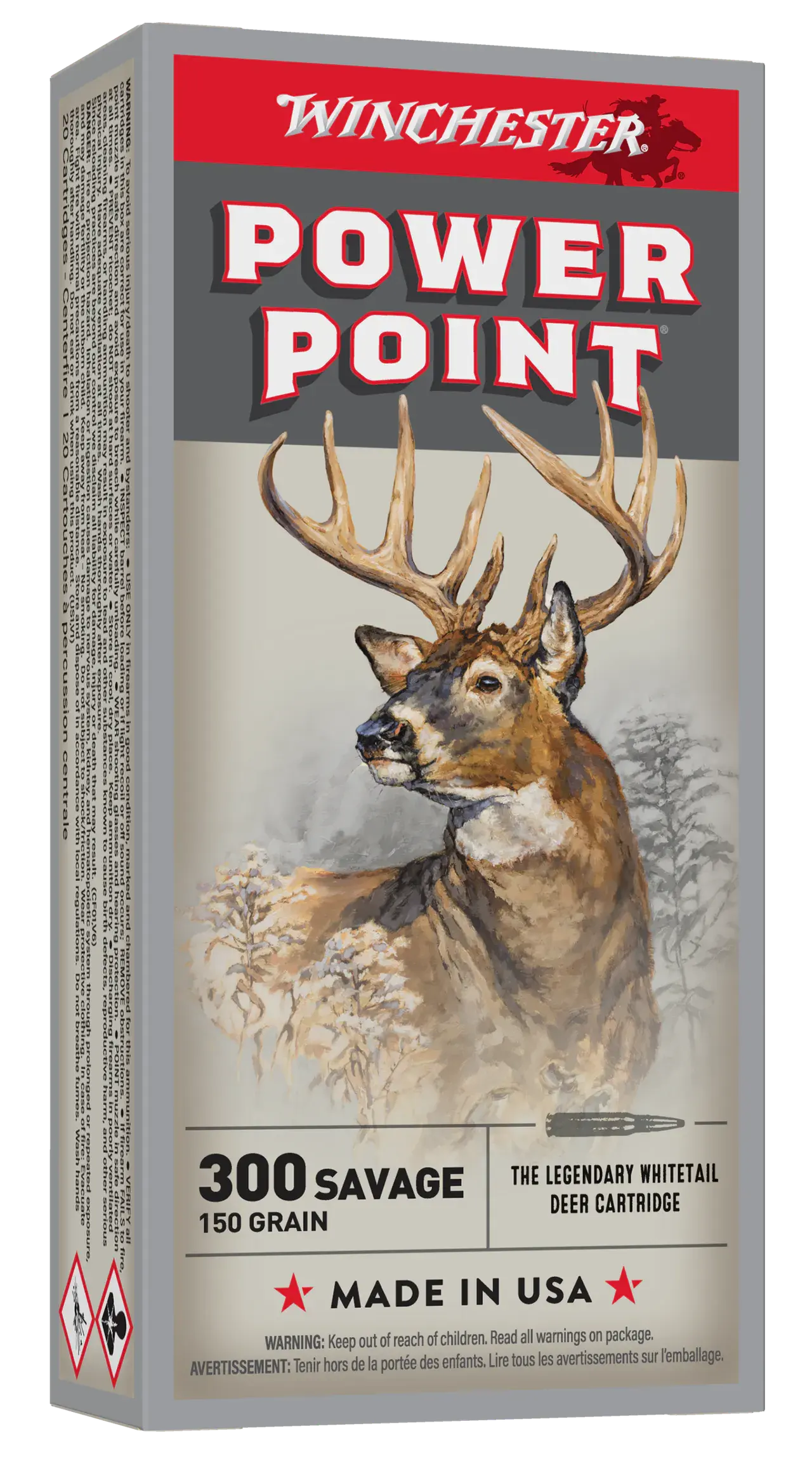 Winchester Ammo X3001 Power-Point 300Savage 150gr 20 Per Box/10 Case