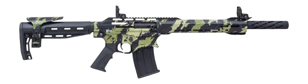 Citadel CBOSS2512-VECG Boss25 12 Gauge 3" 5+1 18.75" Threaded Barrel, Vector Green Camo Steel Receiver w/Picatinny Rail, Adj Comb Synthetic Butt Stock, Picatinny Rail Forend, Polymer Grip