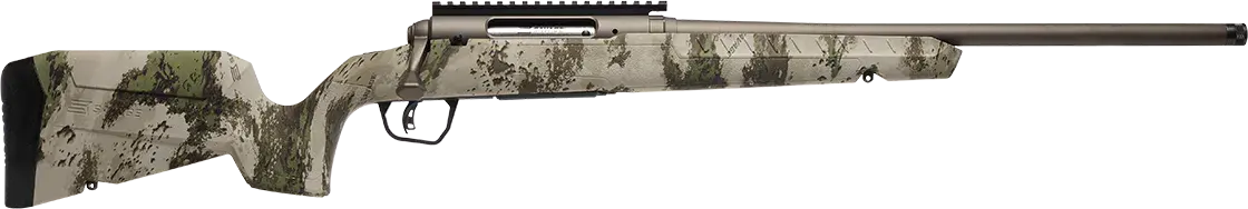 Savage Arms 32301 Axis 2 Pro Compact 223 Rem 4+1 20" Gun Metal Bronze Cerakote Heavy Threaded Barrel & Picatinny Rail Carbon Steel Receiver, Fixed Woodland Camo Synthetic Stock, Right Hand