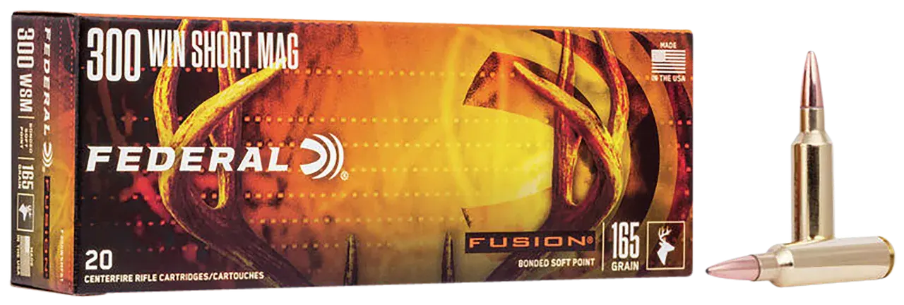 Federal F300WSMFS1 Fusion 300WSM 165gr Bonded Soft Point 20 Per Box/10 Case