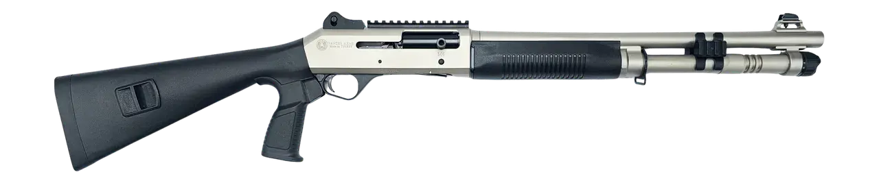 Panzer Arms PAM4MTSSS M4 Semi-Auto 3" 5+1 18.50" Nickel Barrel, Nickel Aluminum Receiver w/Picatinny Rail, Black Fixed Synthetic Stock, Black Polymer Grip