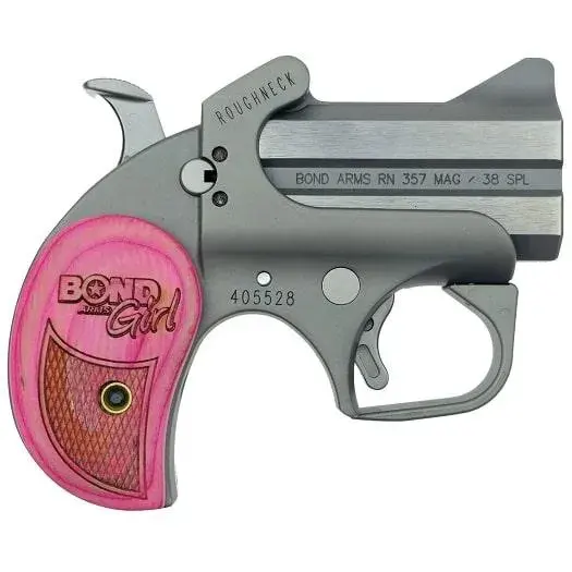 Bond Arms "Bond Arms Girl" Roughneck Handgun .357 Mag/.38 Spl 2rd Capacity 2.5'' Barrel Pink Bond Arms Girl Wood Grips