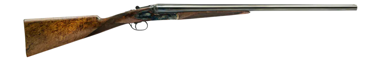 Dickinson LLC Plantation 12 Gauge Break Open 2.75" 2rd 28" Gloss Blued Side By Side Barrel, True Bone-Charcoal Case Hardening Engraved Receiver, English Style Turkish Walnut Stock