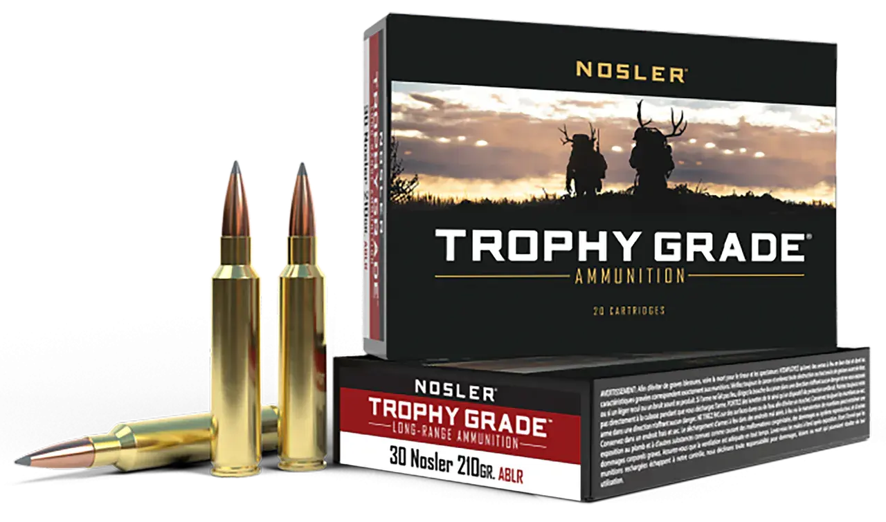 Nosler 60118 Trophy Grade Long-Range 30Nosler 210gr Nosler Spitzer AccuBond Long Range 20 Per Box/10 Case
